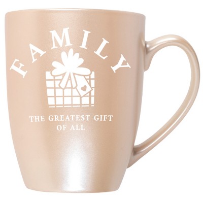 Elanze Designs Family The Greatest Gift of All Precious Pearl 10 ounce New Bone China Coffee Cup Mug