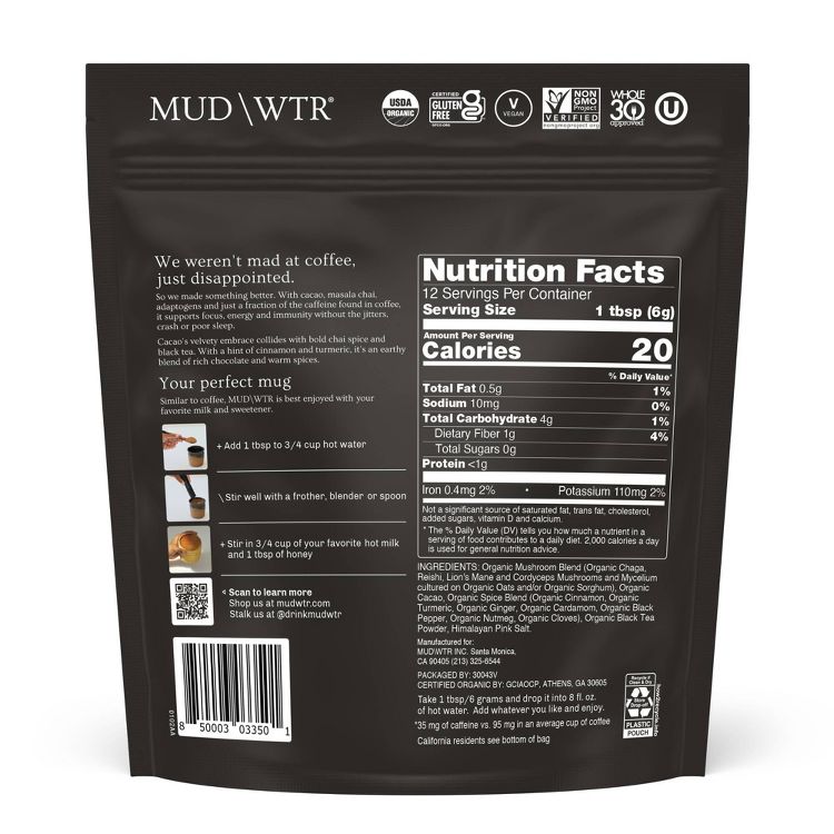 MUD WTR Organic Mushroom Coffee Alternative - 2.5oz, 2 of 7