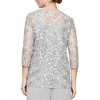 Women's 3/4 Sleeve Embroidered Twinset - Alex Evenings - 2 of 4