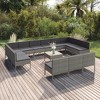 vidaXL Patio Lounge Set Outdoor Sectional Sofa Set Table Poly Rattan Gray - 2 of 4
