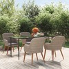 vidaXL Patio Dining Set Outdoor Dining Set Table and Chair Set for Garden - Brown 63" Table Length 4 Items - 2 of 4