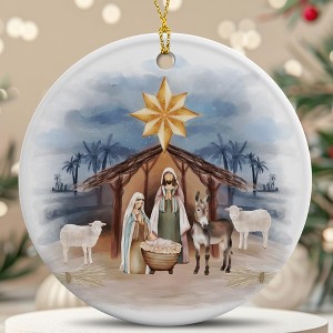 Religious Christmas Ornaments Gifts for Women, Nativity Ornaments Catholic Holiday Decor Christian Gifts Ideas for Women Men - 1 of 4