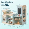 ROBOTIME Play Food And Toy Kitchens Kid Grocery Store Playset, Wooden Pretend Play Supermarket with Food Prep Machine Toy, Blue, 24"*35.8"*33" - 3 of 4