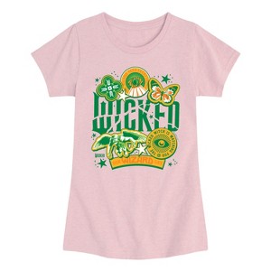 Girls' - Wicked - Wicked Oz Stickers Fitted Short Sleeve Graphic T-Shirt - 1 of 3