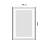PAGED LED Bathroom Mirror with Front and Backlight, Wall Mounted Vanity Mirror with Aluminum Frame, Anti-Fog, Memory, 3 Colors - 4 of 4