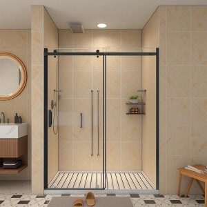 Polished Glass Shower Door: Sliding Design, 5/16" Tempered Glass - 1 of 4