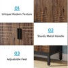 Lirago Brown 5-Tier Shoe Cabinet MDF Metal 31.5x15x37.4 Holds 20 Pairs Shoes with Double Doors Storage - 4 of 4