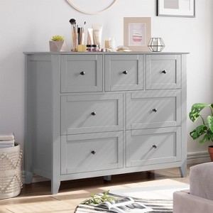 Nasitip 7 Chest of Drawer Dresser, Modern and Stylish Dresser, Deep Drawers and Nickel Round Handle - 1 of 4