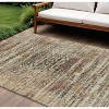 Beige And Fern Green Moroccan Washable Indoor Outdoor Area Rug - 2 of 4