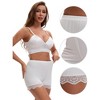 INSPIRE CHIC Women's Lace Trim Ice Silk Mid-Waisted Loose Slip Shorts Light and Breathable Comfort Boyshorts - 3 of 4