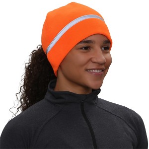 TrailHeads Women's Ponytail Hat - Reflective Cold Weather Running Beanie for Hiking, XC Skiing - 1 of 4
