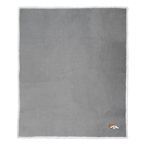 Nfl Denver Broncoswaffle Sherpa Throw Blanket Target