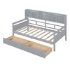 Okak Twin/Full Modern Platform Bed Frame with Bedside Shelf & Drawers,Storage Daybed Sofa Bed for Bedroom,Kids Room,Home Office - 3 of 4