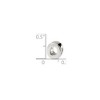 Black Bow Jewelry Sterling Silver Letter O Polished Bead Charm, 10mm - 2 of 3