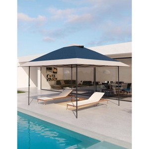 13x13 Pop Up Gazebo Outdoor Canopy Shelter with 4 Stanbags, 8 Stakes Instant Gazebo Tent for Lawn, Garden, Backyard Deck - 1 of 4