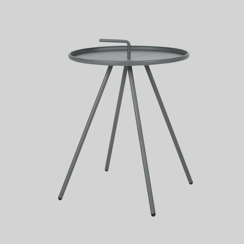 Vida Modern Patio Side Table Gray - Christopher Knight Home, 1 of 8