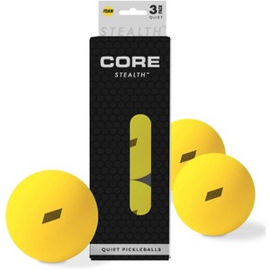 CORE Pickleball - Stealth Pickleball Balls - Quiet Outdoor & Indoor Pickleball Balls (Set of 3) - 1 of 4