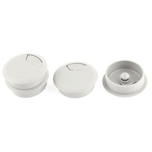 Unique Bargains Plastic 50mm Round Computer Desk Wire Cable Hole Cover Grommets 4pcs - 1 of 4