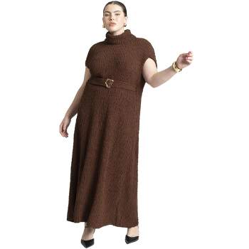 ELOQUII Women's Plus Size Cocoon Sweater Dress