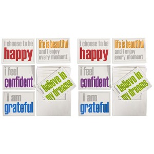 Inspired Minds Note Cards with Envelope, Confidence Booster Set, 10 Per Set, 2 Sets - 1 of 2