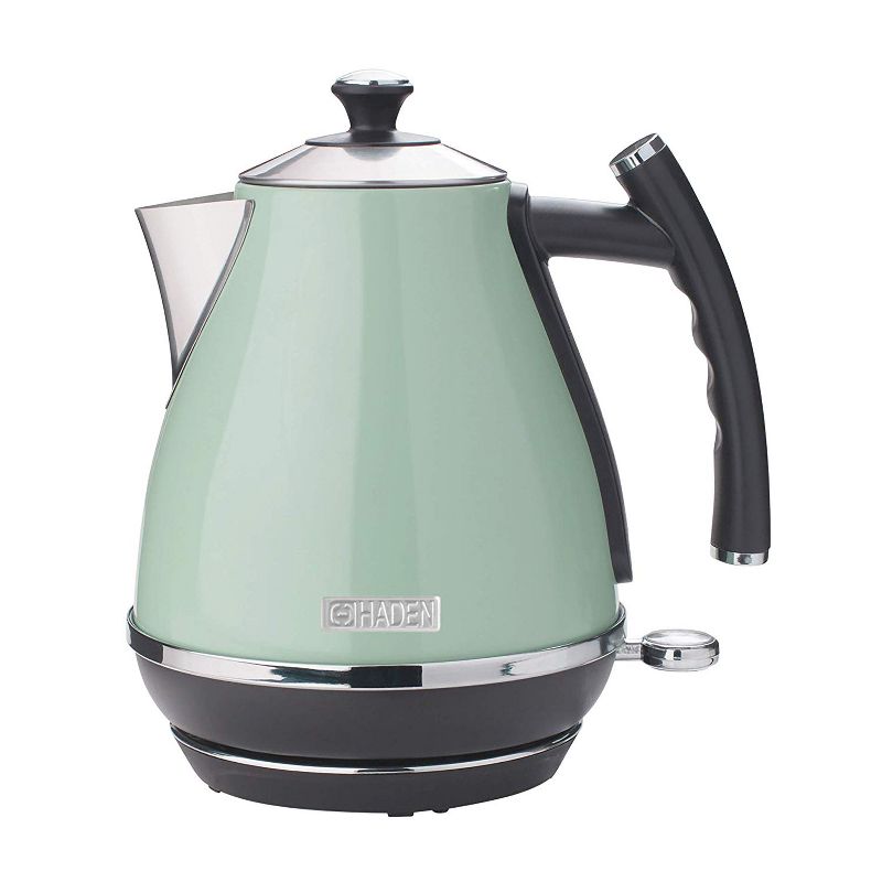 Haden Cotswold Wide Slot Stainless Steel Retro 4 Slice Toaster & Cotswold 1.7 Liter Stainless Steel Body Retro Electric Kettle, Sage Green, 4 of 7