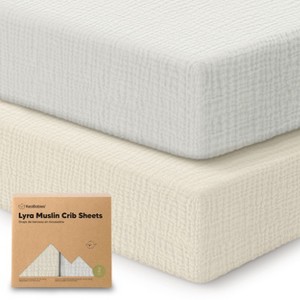 KeaBabies Lyra Muslin Crib Sheets for Boys, Girls, 2pk 52x28 Cotton Baby Crib Mattress Sheets Fitted, Soft, Breathable - 1 of 4