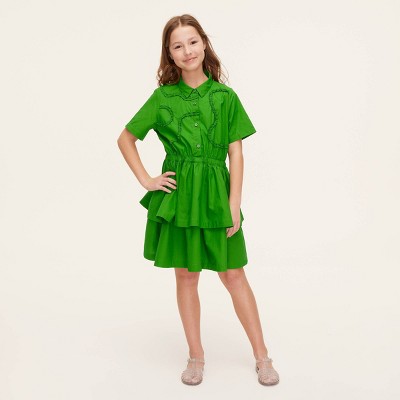 Girls' Ribbon Short Sleeve Shirtdress - kate spade new york x Target Green