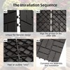 12"x12" Square Composite Patio Interlocking Deck Tiles. Four Slat Plastic Outdoor Flooring, All Weather for Balcony - 3 of 3