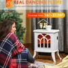 QingMoon Retro Electric Fireplace Stove, Freestanding Fireplace Heater with Realistic Flame and Overheating Protection for Living Room - 2 of 4