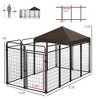 Resenkos Dog House, Pet House,Dog Cave,Dog Kennel with Waterproof Canopy, Dog Run with Galvanized Chain Link, Secure Lock Black - 2 of 4