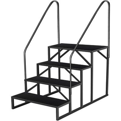 COZONY RV Steps with Handrail, 2/3/4/5 Step Portable Stairs, Anti-Slip, 660 lbs Capacity, Heavy Duty Ladder for Camper, Hot Tub, Trailer, Outdoor