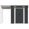 vidaXL Garden Shed Anthracite Galvanized steel, plastic Large - 3 of 4