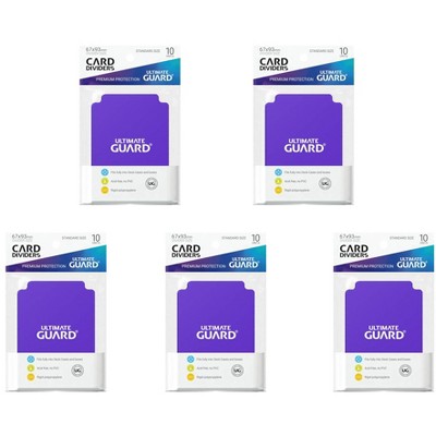 Ultimate Guard 5 Packs Ultimate Guard Purple Card Dividers (10) Standard Size Value Bundle!