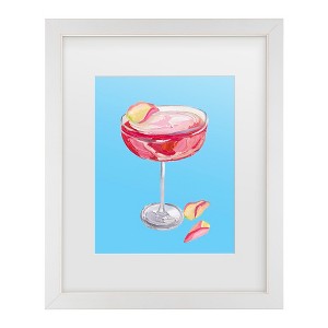 Trademark Fine Art - Alice Straker  Sparkling Rose Gin Cocktail Matted Framed Art - 1 of 4
