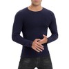 Men Long Sleeve Muscle Slim Fit T Shirts 2 Pack Stretch Casual Gym Workout Athletic Knit Tee Shirts 2025 - 3 of 4