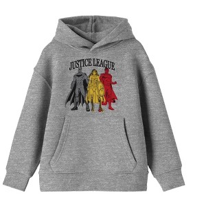 Trinity Basic Colors Justice League Youth Boys Athletic Gray Hoodie - 1 of 1
