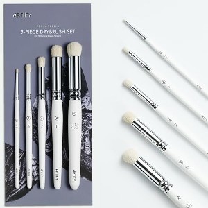 ARTIFY Drybrush Set of 5 Sizes: Expert Series Dry Brush for Effortless Miniature, Model, Ceramics, Citadel Painting - 1 of 4