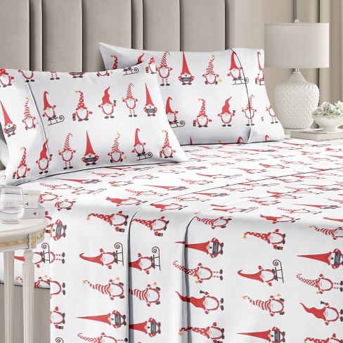 Wondershop Holiday Gnomes deals Flannel Sheets Set King NEW