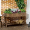 Okak Elevated Wooden Garden Bed with Shelf 43.3x18x30 Inch Outdoor Planter Box for Vegetables, Herbs, Flowers, 5 Colors - 3 of 4