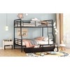 NicBex Full XL Over Queen Bunk Bed with Guardrail and Drawers,Twin Loft Bed with Ladder and Converts to 2 Twin Single Beds,Bunk Beds for Bedroom - 2 of 4