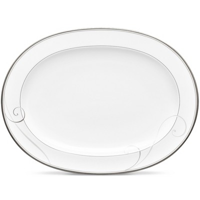 Noritake Platinum Wave Medium Oval Serving Platter