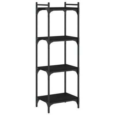 vidaXL Bookcase Storage Bookshelf Display Book Cabinet Black Engineered Wood - Black 15.7" 47.2"