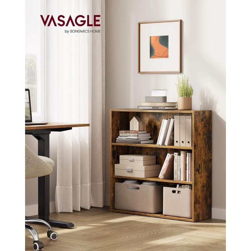VASAGLE Bookshelf, 31.5 Inches Wide, 3-Tier Open Bookcase with Adjustable Storage Shelves, Floor Standing Unit, 2 of 9