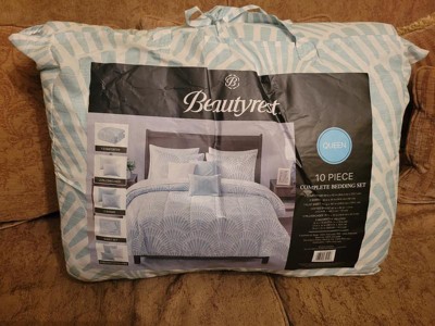 Beautyrest 10pc King Conway Comforter And Sheet Set Gray : Target