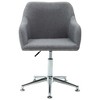 vidaXL Swivel Dining Chair Light Gray Fabric - 2 of 4