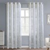 Habitat 100% Polyester Giardino Light Filtering Faux Linen Leaf Grommet Curtain Panel 52" x 63" White - 2 of 4