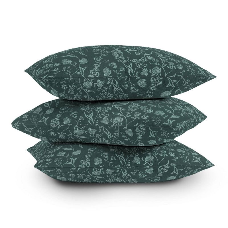 16&#34;x16&#34; Schatzi Brown Ingrid Floral Square Throw Pillow Green - Deny Designs, 4 of 6