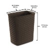 Sterilite Weave 5.8 Gallon Plastic Home/Office Wastebasket Trash Can (6 Pack) - 3 of 4