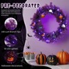 Karl Home 24 inch Pre-lit Halloween-Themed Christmas Wreath with  Ball Ornaments - 3 of 4