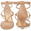 Perphy Women's Strappy Knot Open Toe Ankle Strap Kitten Heels Sandals - 2 of 3